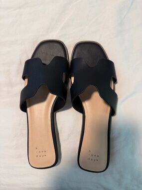 NWOT A New Day Black Nina Sandals size 8.5